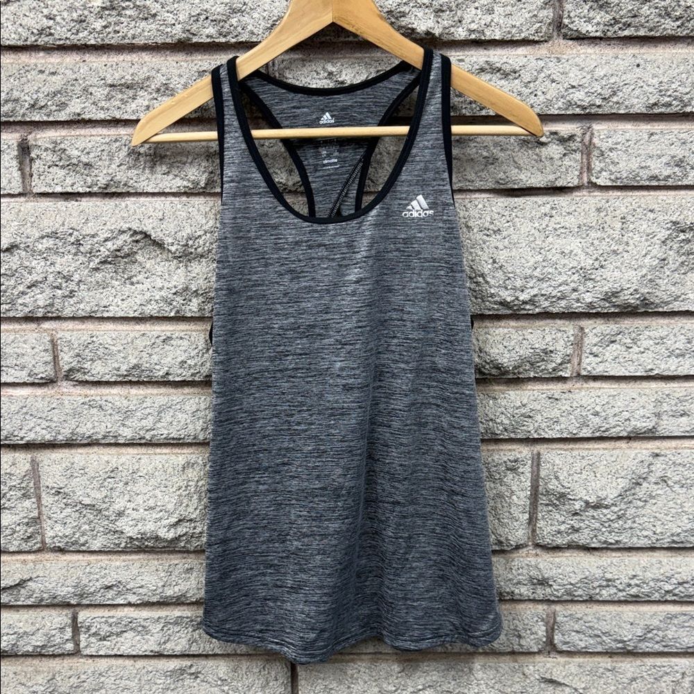 Adidas Women's Heathered Black Tank Top